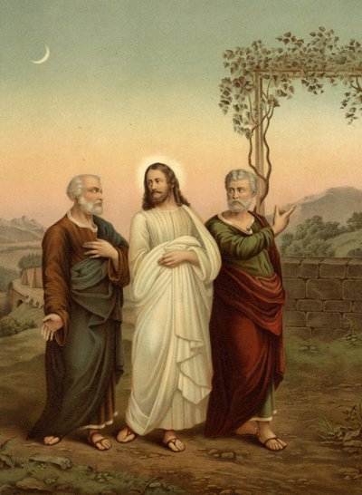 المسيح وتلاميذ عمواس بواسطة ثيودور كلينك